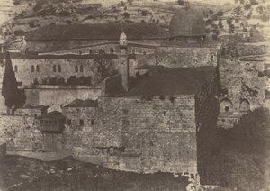 Jeruzalem. Tempelmuur. El-Aksa Moskee, zuidwestelijke hoek