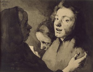 Gesprekstuk: Drie Hoofden, 1872 door Auguste Theodule Ribot