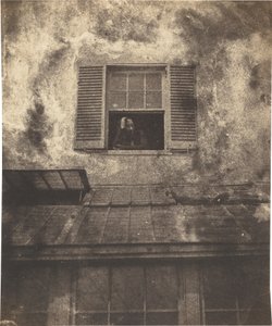 Auguste Vacquerie bij een raam, Marine Terrace, ca. 1853 (foto) door Auguste Vacquerie