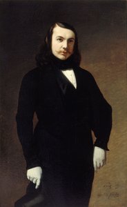 Portret van de dichter Théophile Gautier 1811-1872, 1839 door Auguste de Chatillon
