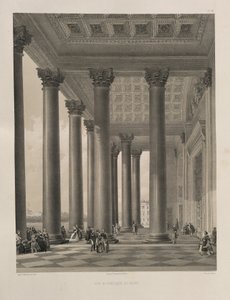 Het noordportaal van de Sint-Isaacskathedraal Uit: De Bouw van de Sint-Isaacskathedraal, 1845 door Auguste de Montferrand