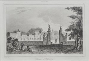 Uitzicht op het Wilanów-paleis, 1840 door Augustin François Lemaiand#770tre