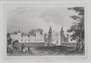 Wilanów Paleis vanaf de Voorhof door Augustin François Lemaitre