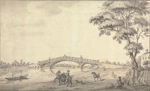 De Brug, Walton on Thames door Augustin Heckel