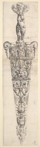 Ontwerp voor een dolk en schede, 1543 door Augustin Hirschvogel