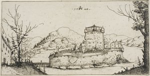 Fort in een meer door Augustin Hirschvogel