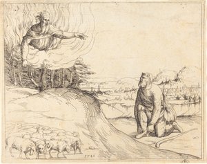 Mozes en de brandende struik, 1548