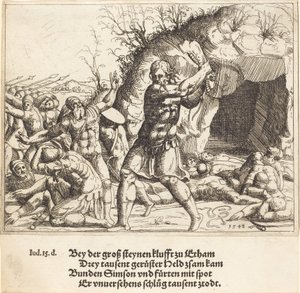 Simson doodt de Filistijnen, 1548
