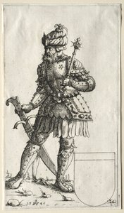Sigismund II, Koning van Polen door Augustin Hirschvogel