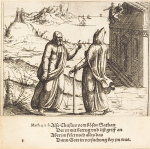 De Verzoeking van Christus door Augustin Hirschvogel