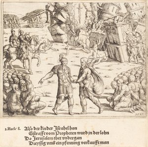 De Overwinning van Judas Maccabeus op Niccanor door Augustin Hirschvogel
