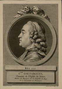 Portret van Charles Gauzargues 1725-1799, 1767 door Augustin Saint Aubin de
