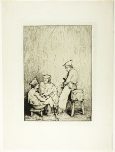 Het menu door Augustin Théodule Ribot
