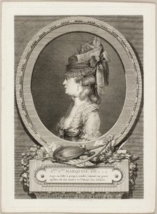 Adrienne-Sophie, markiezin van *** door Augustin de Saint-Aubin