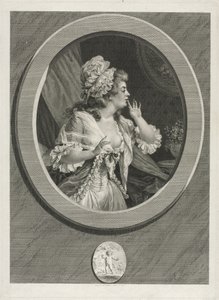 Wees tenminste discreet en je kunt op mij rekenen paar, 1789 door Augustin de Saint Aubin