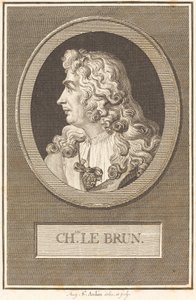 Charles Le Brun door Augustin de Saint Aubin