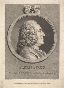 Portret van Alexis Piron, 1776 door Augustin de Saint Aubin