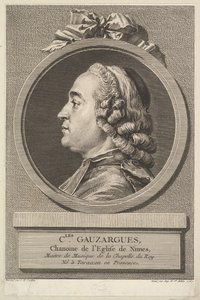 Portret van Charles Gauzargues, 1767 door Augustin de Saint Aubin