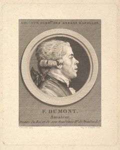 Portret van François Dumont door Augustin de Saint Aubin