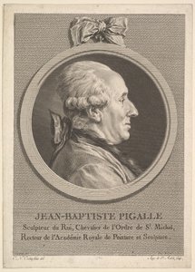 Portret van Jean-Baptiste Pigalle