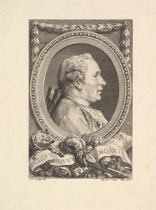Portret van Jean Monnet door Augustin de Saint Aubin