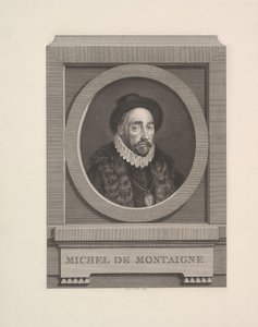 Portret van Michel de Montaigne, 1774 door Augustin de Saint Aubin