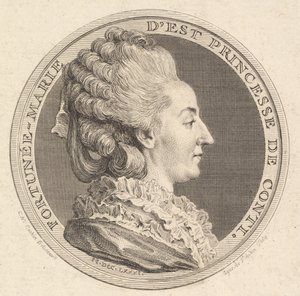 Afdruk van een Portretmedaille van Fortunée-Marie d