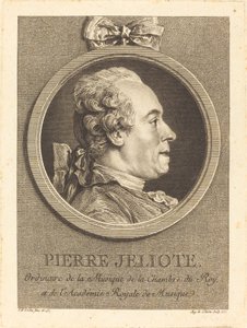 Pierre Jeliote door Augustin de Saint Aubin after Charles Nicolas Cochin II