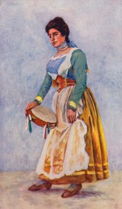 Danser van de Tarantella in Sorrento door Augustine Fitzgerald