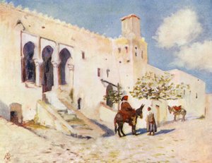 De gevangenis van Tanger (kleurenlitho) door Augustine Fitzgerald