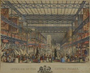 Interieur van het Crystal Palace, 1851 door Augustus Butler