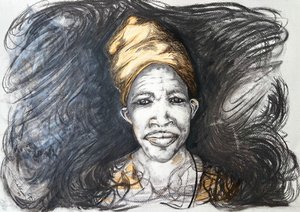 Vrolijk Afrikaans portret door Augustus Caelthorne