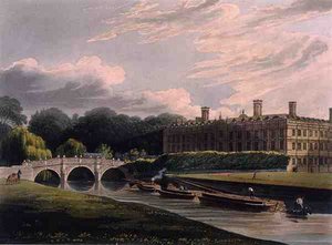 Exterieur van Clare Hall, Cambridge, uit 