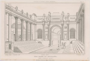 Bank of England, Lothbury Court door Augustus Charles Pugin
