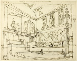 Gerechtshof, Westminster Hall door Augustus Charles Pugin