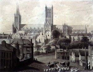 Lincoln Cathedral vanuit het zuiden