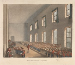 Militaire Academie, Chelsea door Augustus Charles Pugin