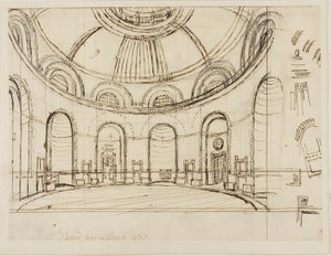 Ronde Kamer Bank door Augustus Charles Pugin