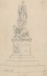 Standbeeld van Frances, Hertog van Bedford, in Russell Square, Londen door Augustus Charles Pugin