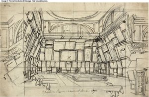 Studie voor tentoonstellingsruimte, Somerset House, uit Microcosm of London door Augustus Charles Pugin