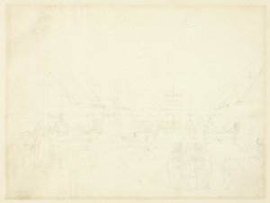 Studie voor Ziekenhuis, Middlesex, van Microkosmos van Londen door Augustus Charles Pugin
