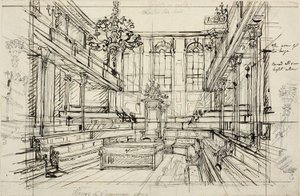Studie voor House of Commons, uit Microcosm of London