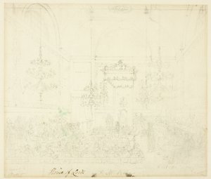 Studie voor House of Lords, uit Microcosm of London