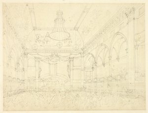 Studie voor Pantheon Masquerade, uit Microcosm of London door Augustus Charles Pugin