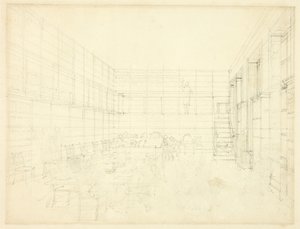 Studie voor Royal Institution, Albemarle Street, uit Microcosm of London door Augustus Charles Pugin
