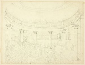 Studie voor Surrey Institution, uit Microcosm of London door Augustus Charles Pugin