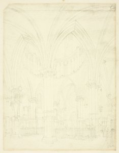 Studie voor Temple Church, uit Microcosm of London door Augustus Charles Pugin