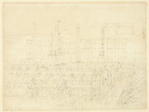 Studie voor Het Postkantoor, uit Microcosm of London door Augustus Charles Pugin