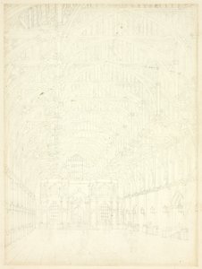 Studie voor Westminster Hall, uit Microcosm of London door Augustus Charles Pugin