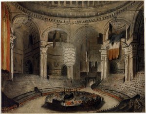 De begrafenis van Lord Horatio Nelson (1758-1805), in de Sint-Pauluskerk (Londen, Engeland), 9 januari